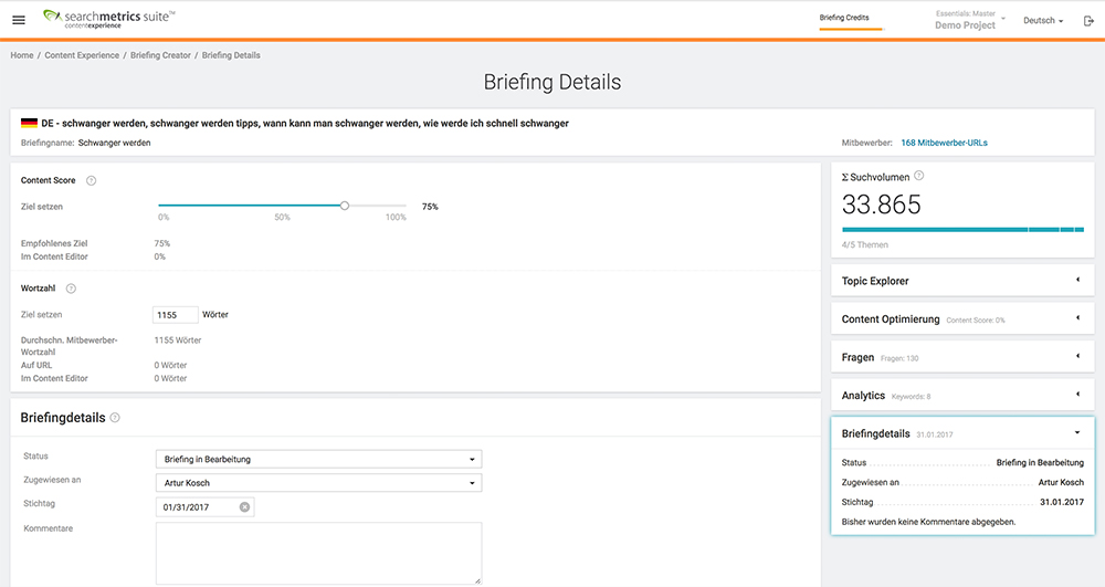 Searchmetrics Content Experience Content Briefing-Details